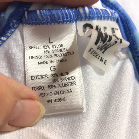 California Sunshine Women’s Sexy One Piece Tie Swimsuit Ruffles Ties Front/Back - Picture 4 of 6